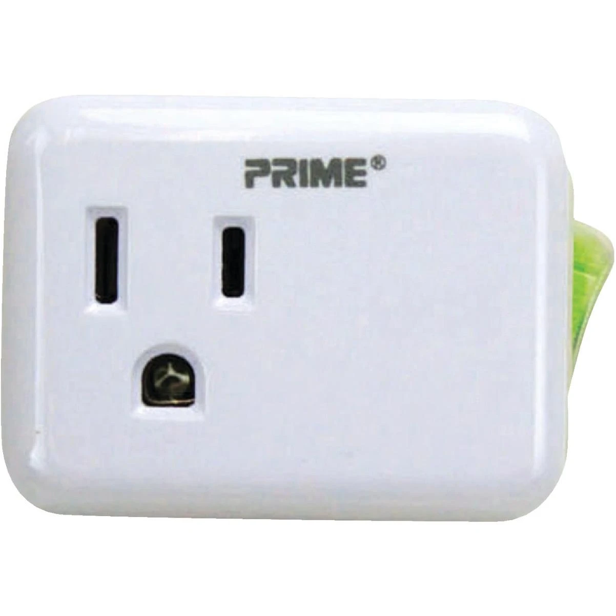 Wire & Cable 1-outlet White Plug-in Outlet With Switch