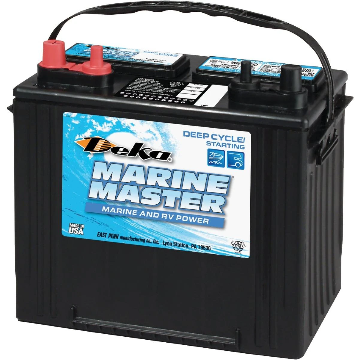 Marine Master 12-volt 550 Cca Deep Cycle/starting Marine/rv Battery, Left Front Positive Terminal