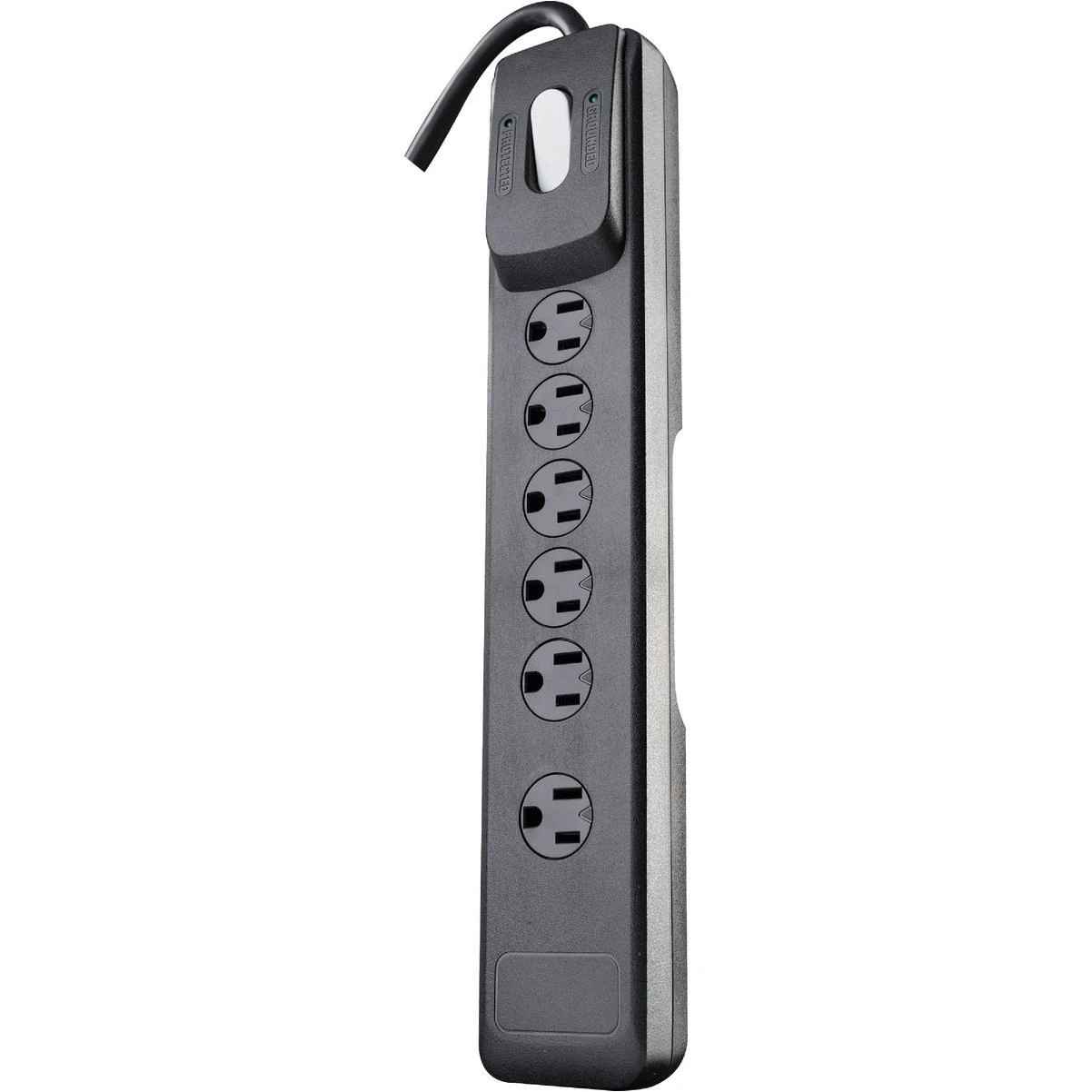 6-outlet 1440j Black Surge Protector Strip With 4 Ft. Cord