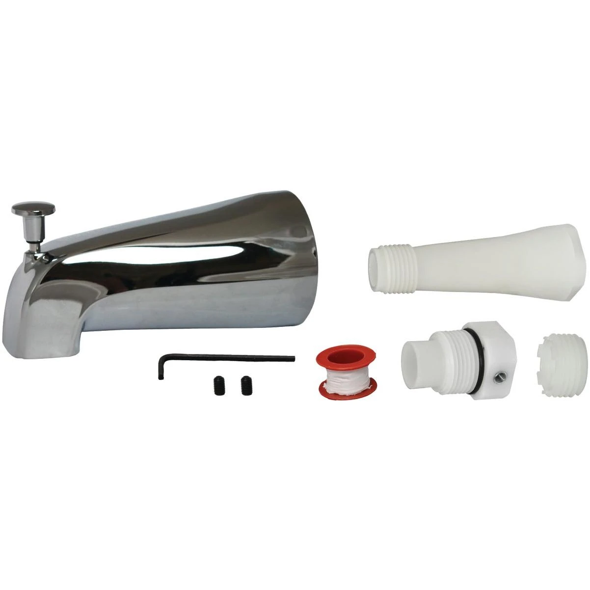 Universal Fit Chrome Bathtub Spout With Diverter