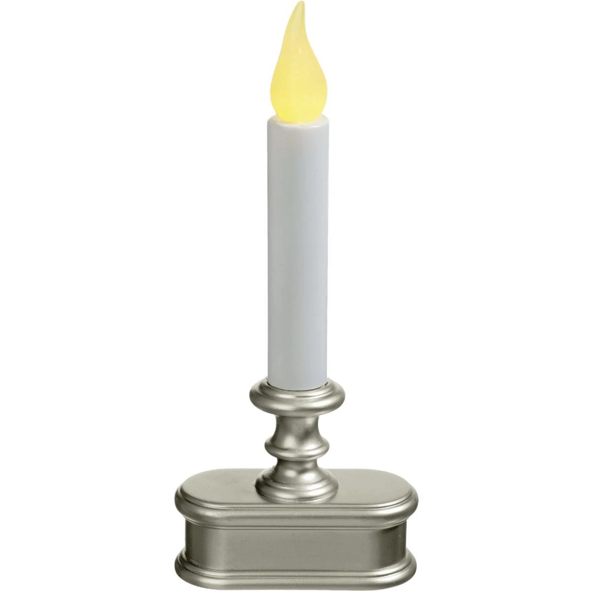 Economy 3.5 In. W. X 8.5 In. H. X 2 In. D. Pewter Led Battery Operated Candle