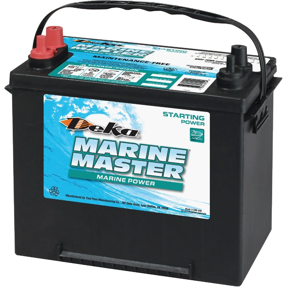 Marine Master 12-volt 550 Cca Starting Marine/rv Battery, Left Front Positive Terminal