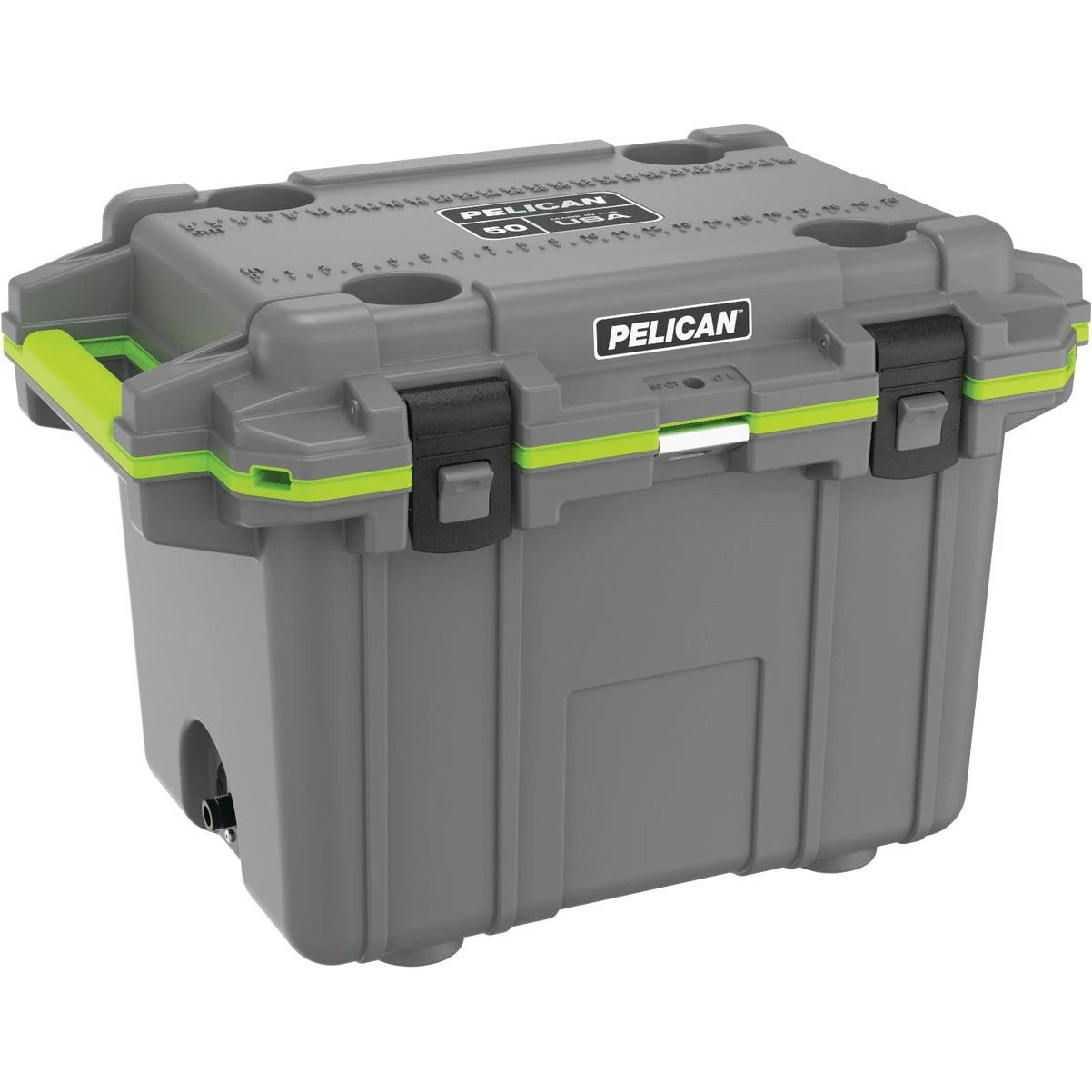 Elite 50 Qt. Cooler, Dark Gray & Green