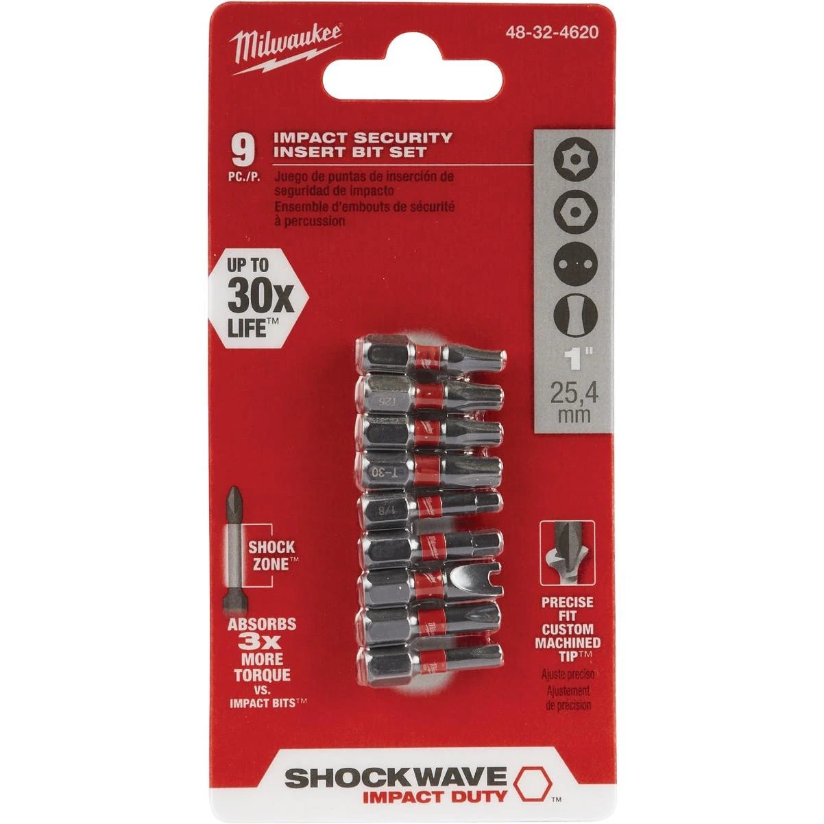 Shockwave Security Insert Impact Screwdriver Bit Set (9-piece)