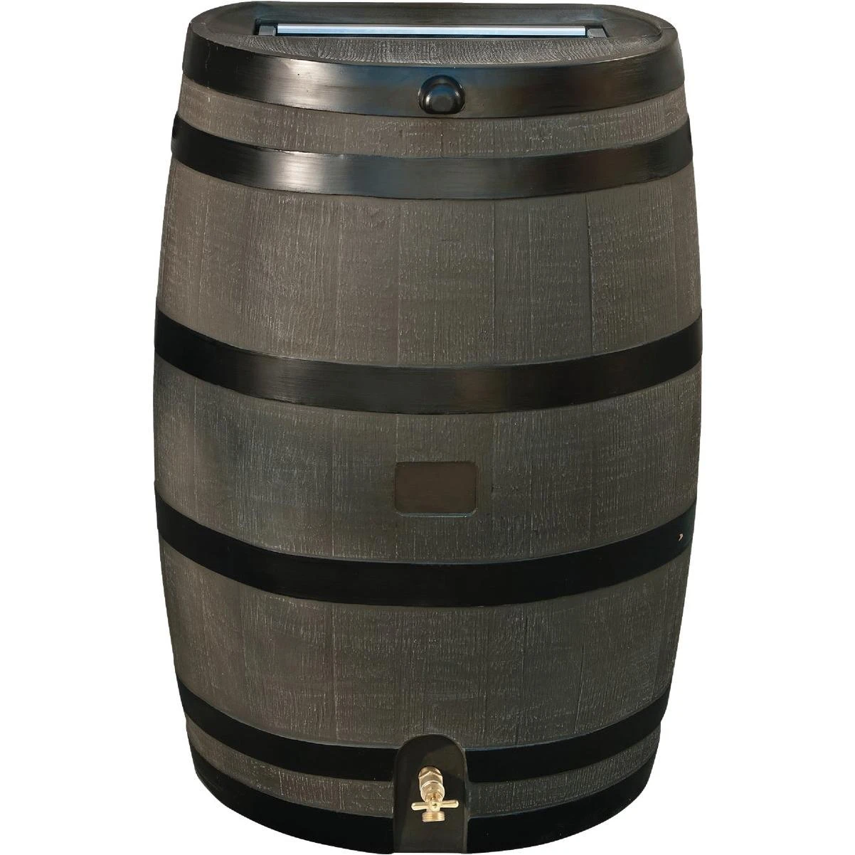 50 Gal. Woodgrain Polyethylene Flat Back Rain Barrel