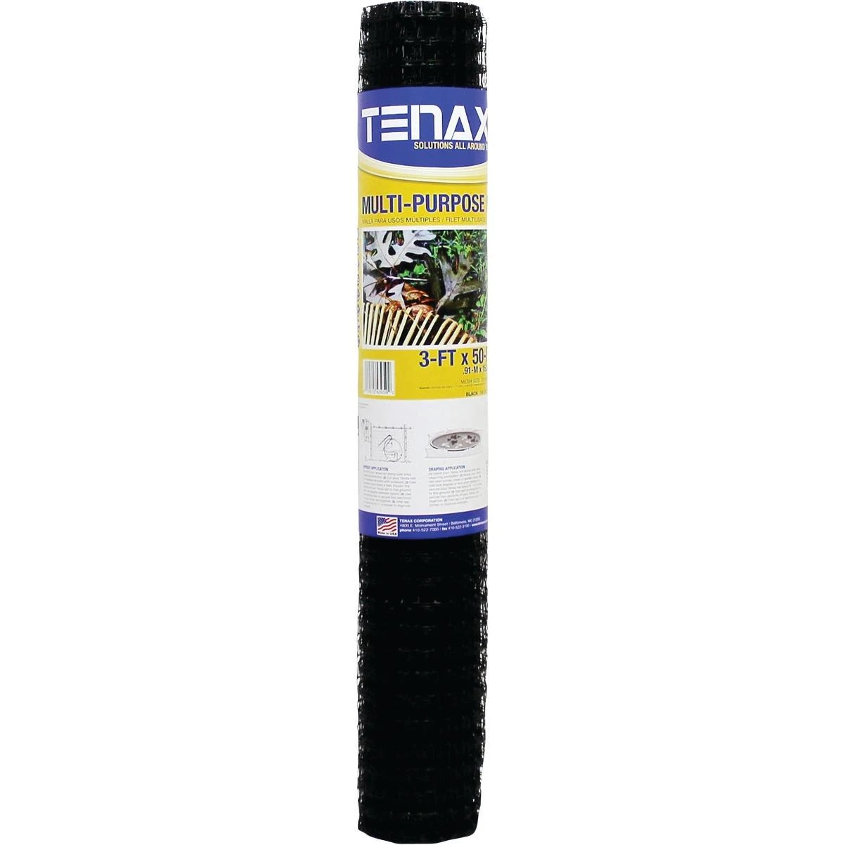 3/4 In. X 1 In. Mesh 3 Ft. X 50 Ft. Black Multi-purpose Net