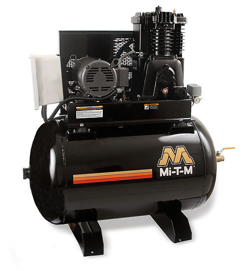 Mi-T-M ACS-46305-80H Electric Air Compressors, 80-Gallon Two Stage Electric Hori