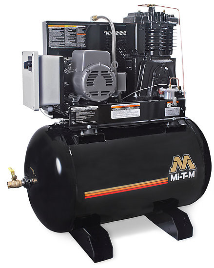 Mi-T-M ACS-46375-80HM Electric Air Compressors, 80-Gallon Two Stage Electric Hor