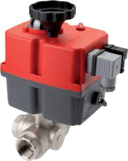 G3/8'' T-port 24-240V AC/DC Modulating 3-Way Stainless steel Ball valve