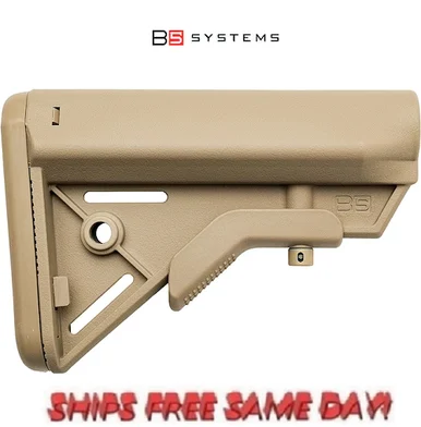B5 Systems Bravo Stock Mil-Spec Diameter AR-15, LR-308 Polymer FDE NEW! # BRV-1085