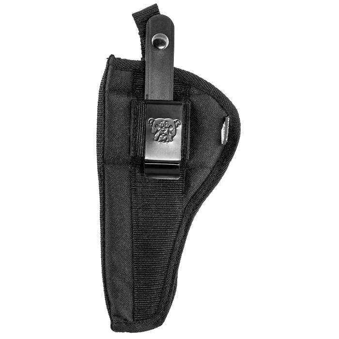 Bulldog Cases Belt Clip Holster Right Hand Most Large Frame Revolvers with 5″ – 6″ Barrel Nylon Black Large