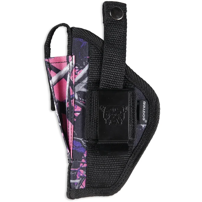 Bulldog Cases Muddy Girl Belt Clip Holster Right Hand Most Small Frame Revolvers with 2″ – 2 1/2″ Barrel Nylon Muddy Girl Camo