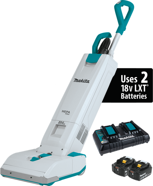 36V (18V X2) LXT™ Brushless 1.3 Gallon HEPA Filter 12" Upright Vacuum Kit (6.0Ah),Light indicators , XCV19PG