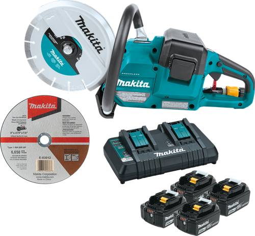 36V (18V X2) LXT™ Brushless 9" Power Cutter Kit, with AFT™, Electric Brake, 4 Batteries (5.0 Ah), XEC01PT1