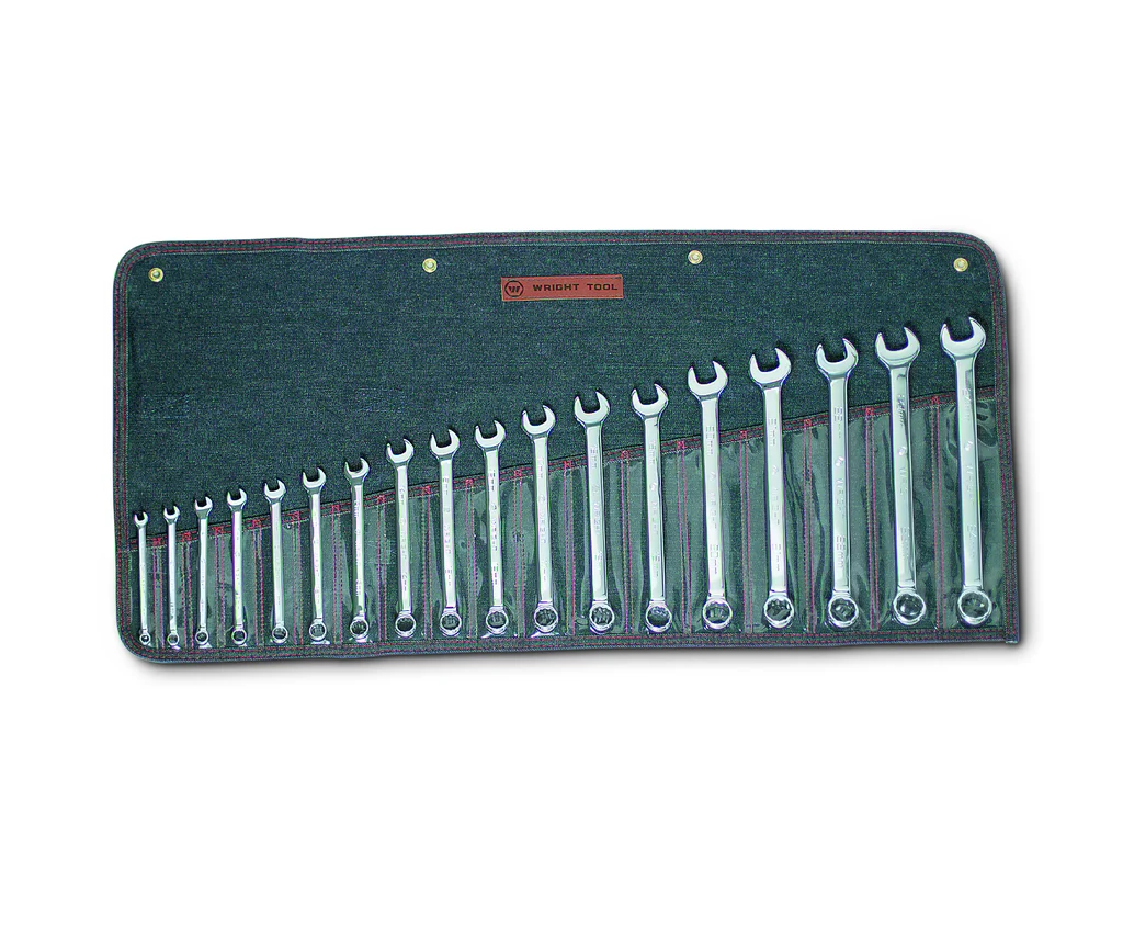 Combination Wrench WRIGHTGRIP 2.0 18 Piece Set – 12 Point Metric Full Polish 7mm – 24mm
