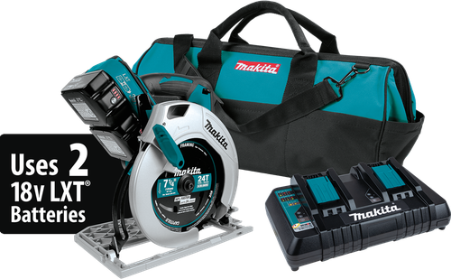 36V (18V X2) LXT™ 7-1/4"A Circular Saw Kit (5.0Ah), Makita-built motor, XSH01PT