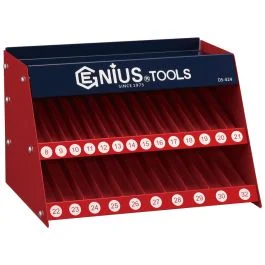 Genius Tools Socket Display Stand for 1/2 Inch Drive Sockets, Durable Metal Construction, Organized Storage Solution – DS-424