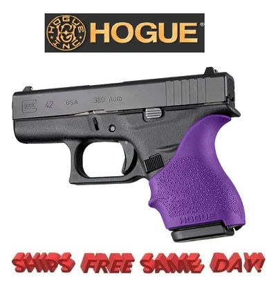 Hogue GLOCK 42, 43: HandALL Beavertail Grip Sleeve – Purple New! # 18206