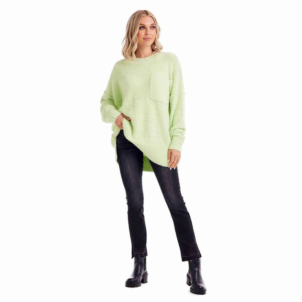 Mud Pie Women’s Green Rome Chenille Sweater