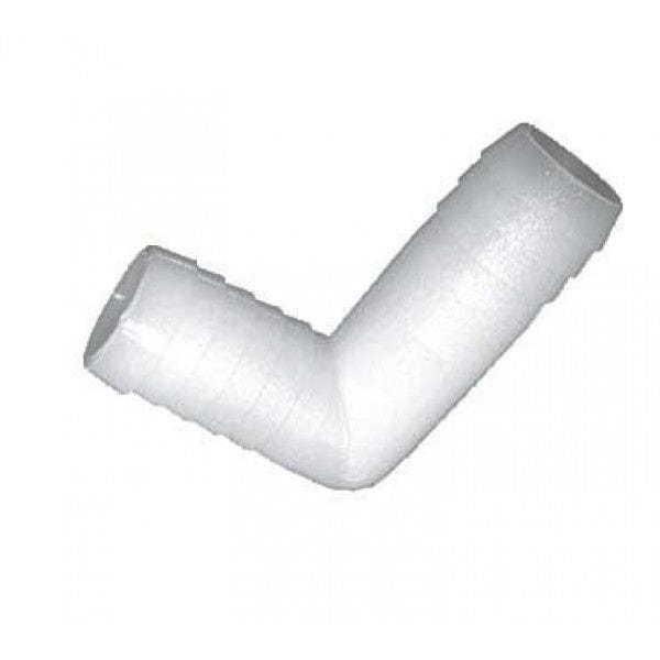 Nylon 90-Degree Hose Coupler - Barb x Barb - 2" x 2"