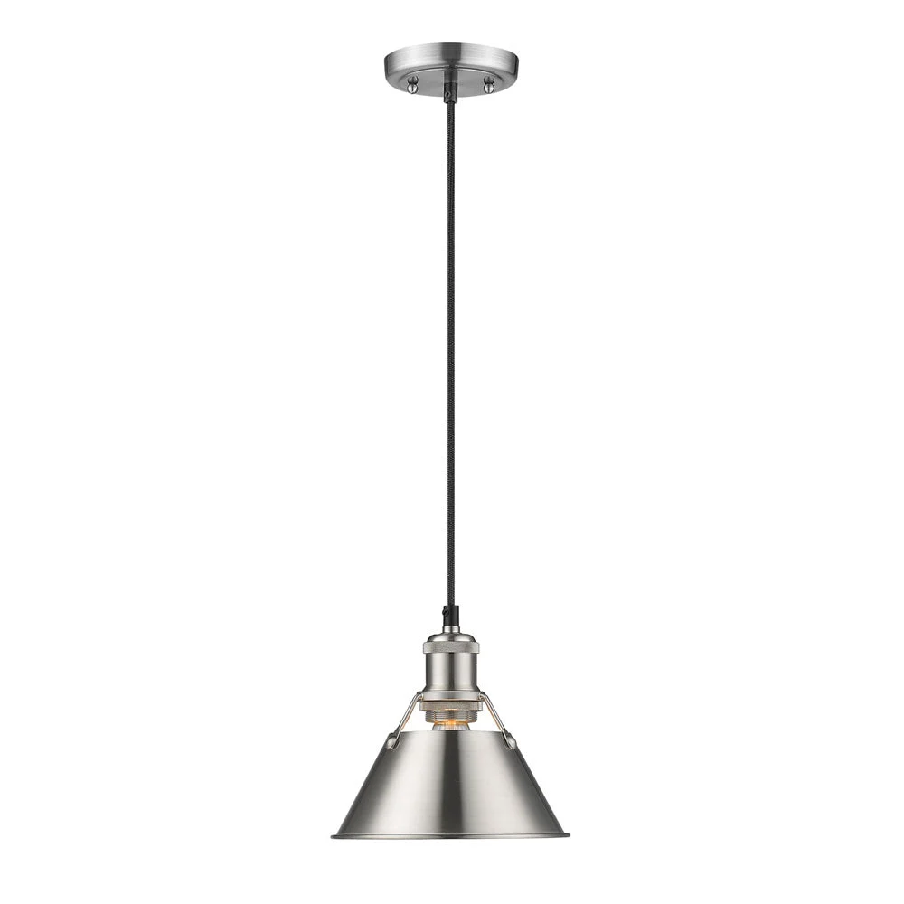 Orwell PW Mini Pendant – 7″ in Pewter with Pewter Shade