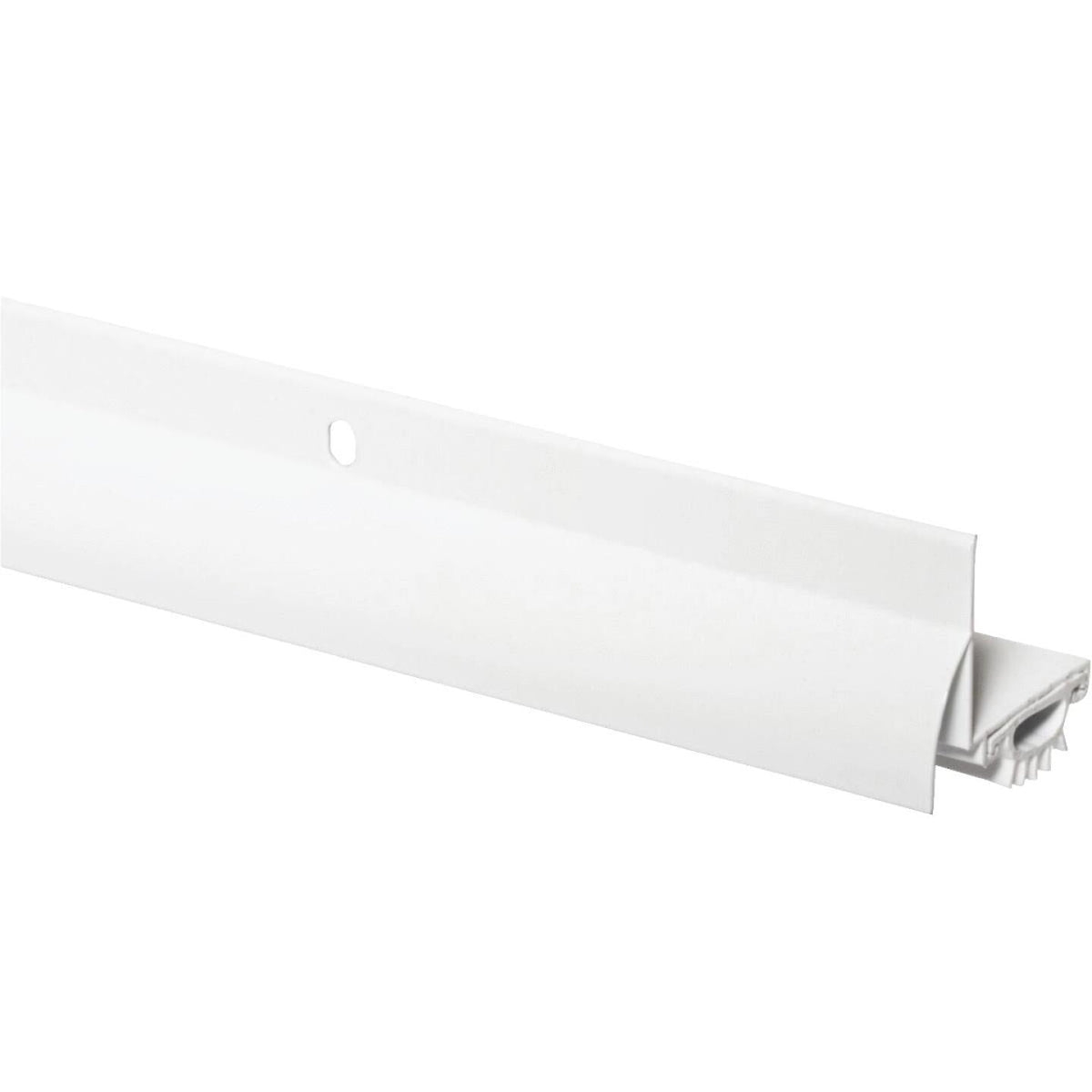 M-D 1.75 In. W. x 1.25 In. H. x 36 In. L. White Vinyl L-Shaped Door Bottom with Drip Cap
