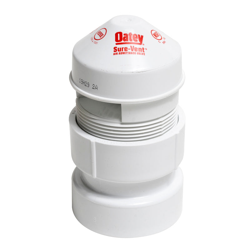Oatey Sure-Vent 1.5 in. – 2 in. 160 Branch, 24 Stack DFU Air Admittance Valve with PVC Schedule 40 adapter