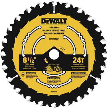 6 1/2" 24T Bla ck & Yellow Blade