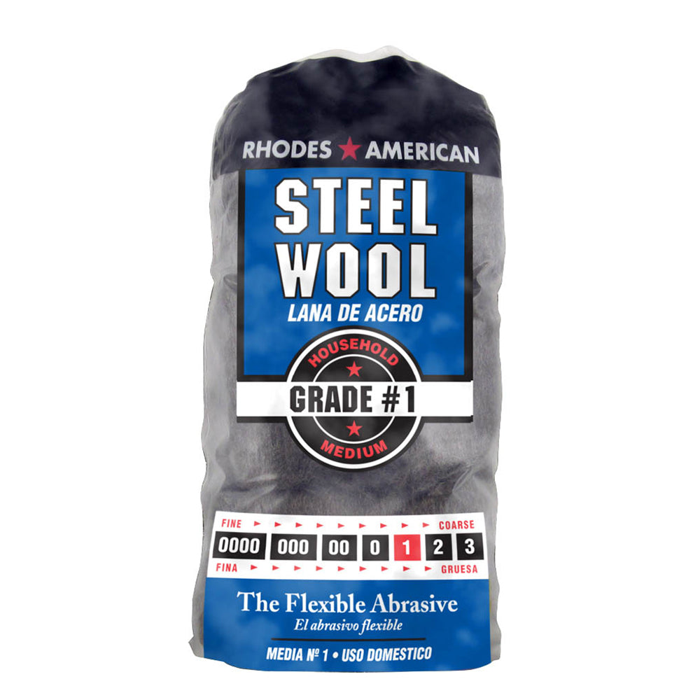 Homax Steel Wool, Medium, GRADE #1, 12 Pads