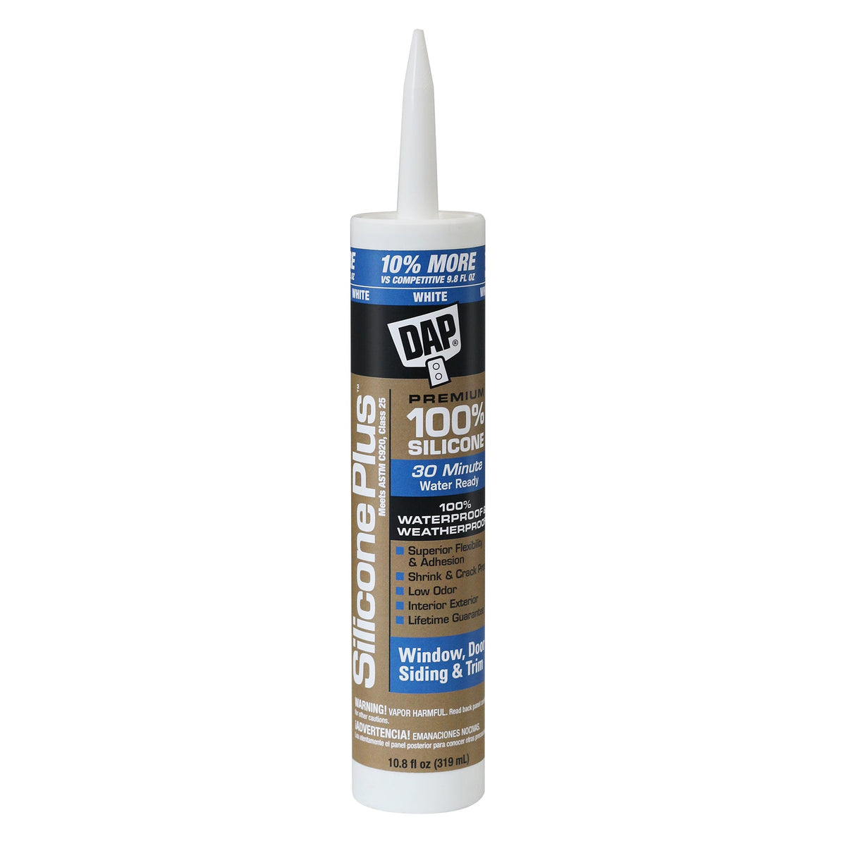 Dap Silicone Plus Window & Door White 9.8-oz.