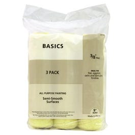 3-Pack 9-In., 3/8-In.-NapPaint Roller Cover
