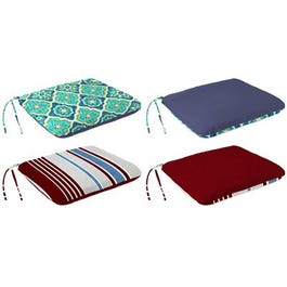 Universal Patio Seat Cushion, Reversible, Spun Polyester, 18 x 15 x 3.5-In.