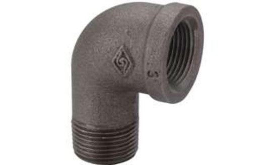 Worldwide Sourcing Black Malleable Street Elbow 90 Degree