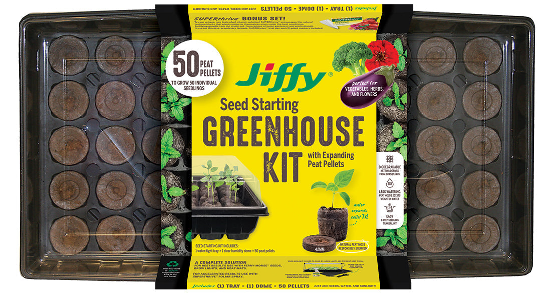 Ferry-Morse Jiffy Seed Starting Kit 50 Cell 42mm Peat Pellets