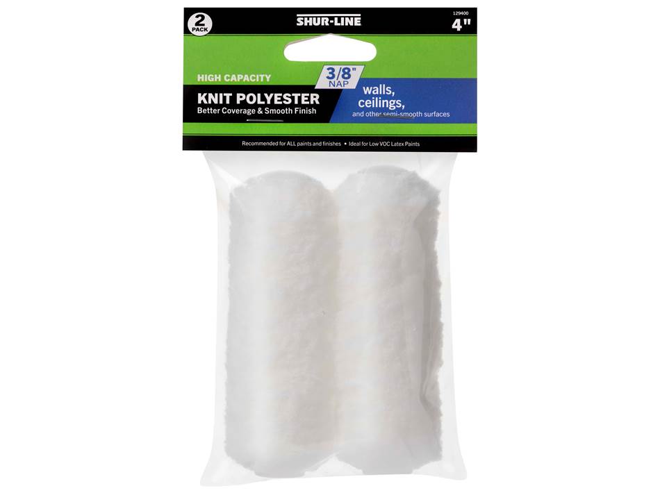 Shur-Line Better 2PK Refill 4” Knit Mini Roller Cover 3/8" Nap