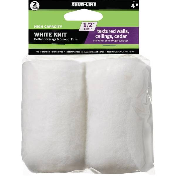 Shur-Line 4 In. x 1/2 In. Knit Fabric Roller Cover (2-Pack)