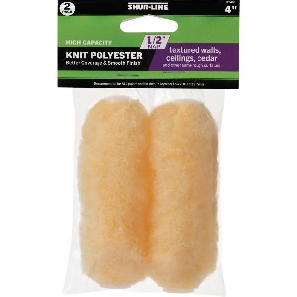 Shur-Line 4 In. x 1/2 In. Knit Roller Cover (2-Pack)