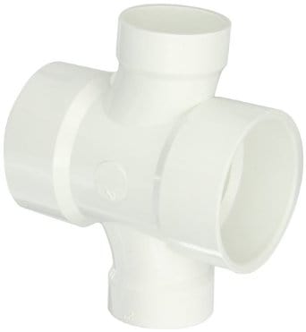 3" x 1-1/2" PVC DWV Double Sanitary Tee