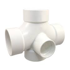 3"x1-1/2" PVC DWV Double Sanitary Tee 1 Inlet
