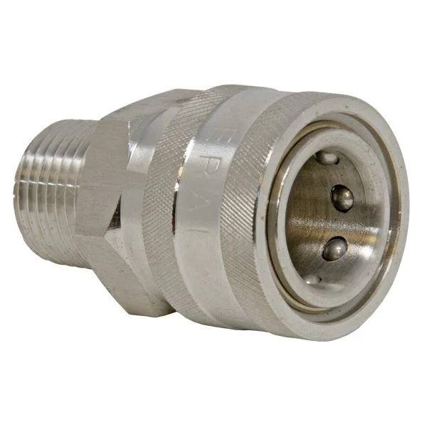 QD Socket, SS 1/2 x 1/2 NPT-M 5,000 PSI