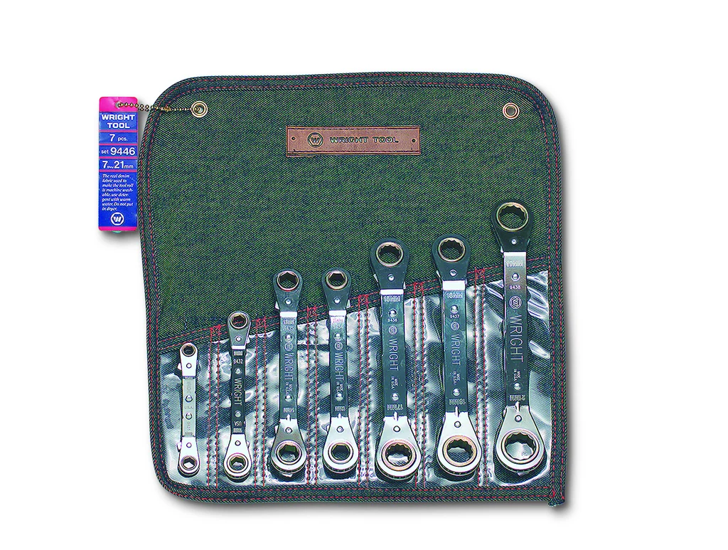 Reverse Ratcheting Box Wrench 7 Piece Set – 6 & 12 Point Offset Metric 7mm – 21mm