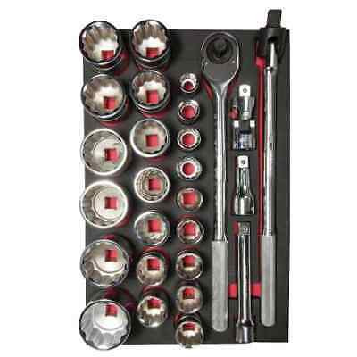 URREA 27 pc 3/4" DRIVE SOCKET SETS WITH ACCESSORIES #CH301