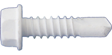 Opens dialog Daggerz SDCT1010WHT - #10 x 1" Hex Washer Head Self-Drill Screws Dagger-Guard White 5000ct