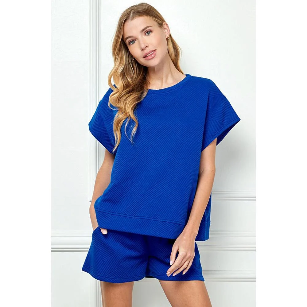 See And Be Seen n Womens Royal Blue Sweatshirt Top