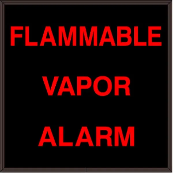 Signal-Tech 38767 SBL1212R-D943/120-277VAC FLAMMABLE VAPOR ALARM Indoor Blank-out LED Backlit Sign