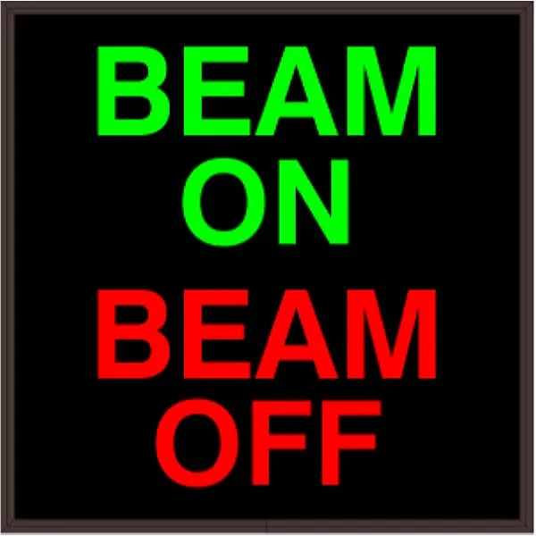 Signal-Tech 38821 SBL1212GR-B242/12-24VDC BEAM ON | BEAM OFF Indoor Blank-out LED Backlit Sign