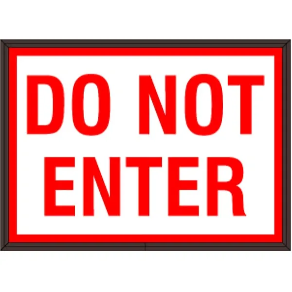 Signal-Tech 38848 SBLF811W-130R/120-277VAC DO NOT ENTER Indoor LED Backlit Sign