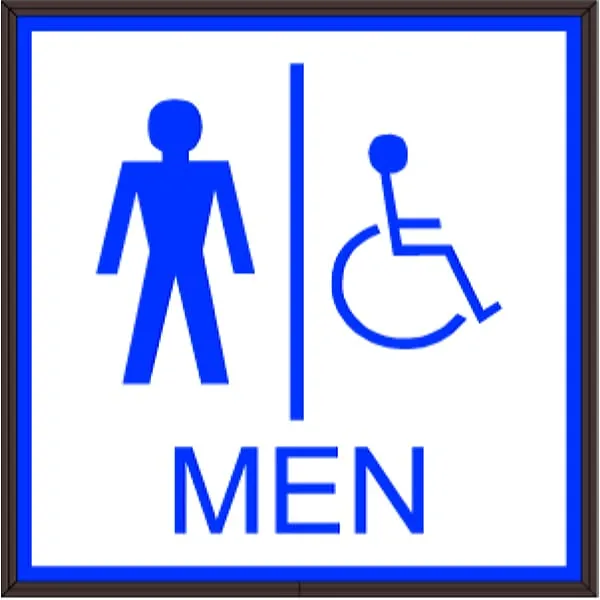 Signal-Tech 38879 SBLF1212W-A269B/120-277VAC MEN w/Symbols Indoor LED Backlit Sign