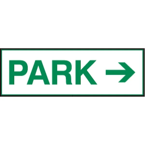 Signal-Tech 38993 PHXF1442W-I320G/120-277VAC PARK w/Right Arrow Outdoor LED Backlit Sign