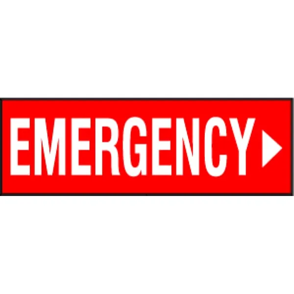 Signal-Tech 39003 PHXF1442W-H539R/120-277VAC EMERGENCY w/Right Arrow Outdoor LED Backlit Sign